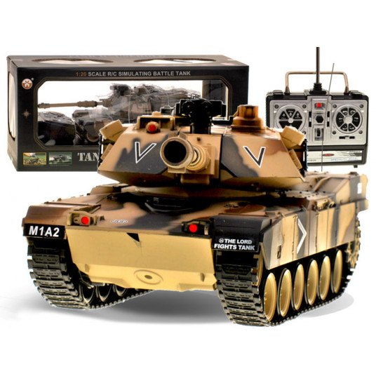 Nuotoliniu būdu valdomas didelis tankas "GERMAN TIGER", geltonas