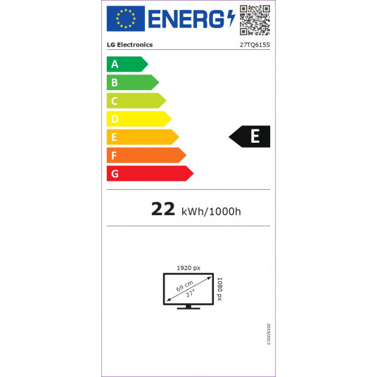  LG Monitor  27TQ615S-PZ 27 ", IPS, FHD, 1920 x 1080, 16:9, 14 ms, 250 cd/m², Black, 60 Hz, HDMI ports quantity 2 
