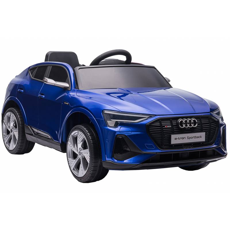 Elektromobilis vaikams Audi e-tron Sportback 4x4 mėlynas DELUX