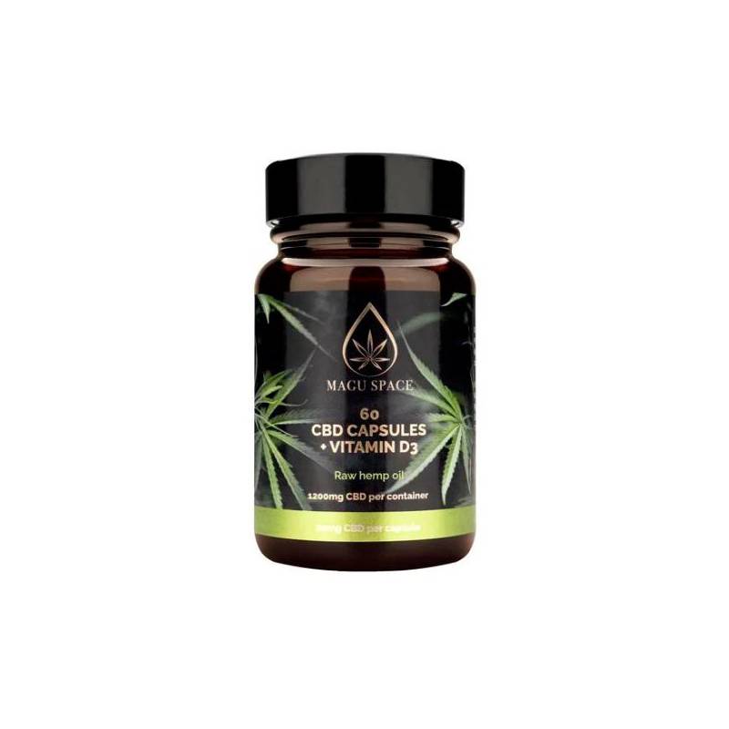 CBD kapsulės 1200mg CBD + vitaminas D3