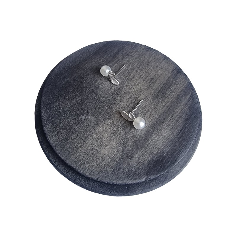 Infi Accessories Auskarai PEARL LEAVES