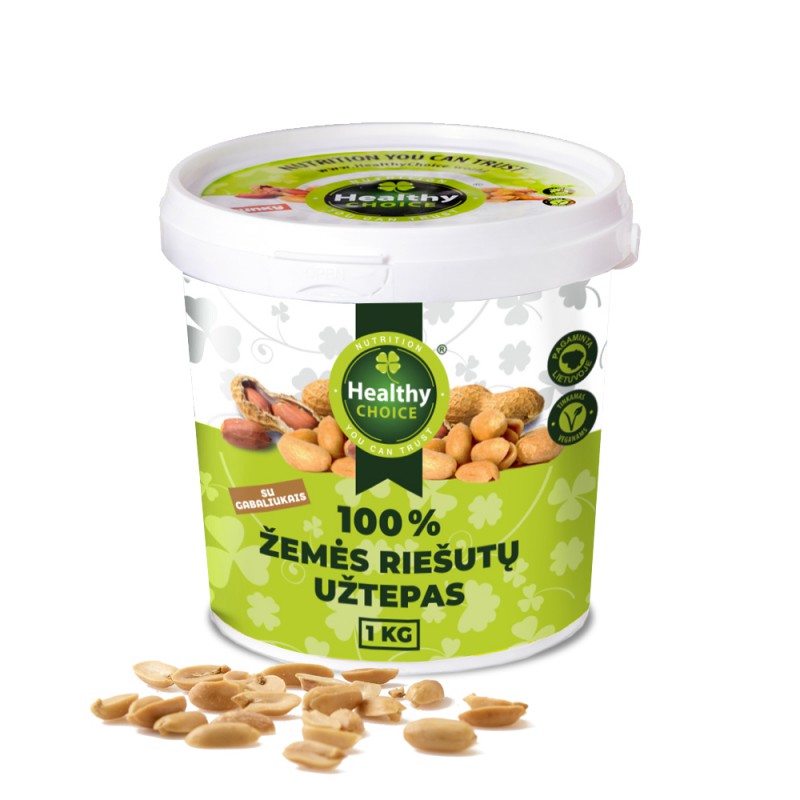 Žemės riešutų užtepas „Healthy Choice“ Kremas 1kg.