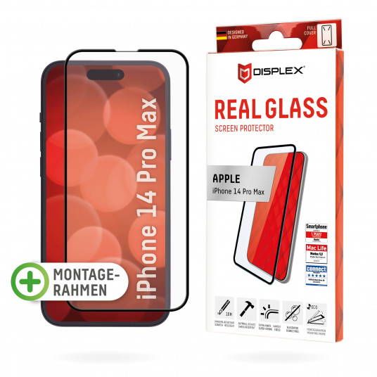  Apple iPhone 14 Pro Max Real 3D Screen Glass By Displex Black 