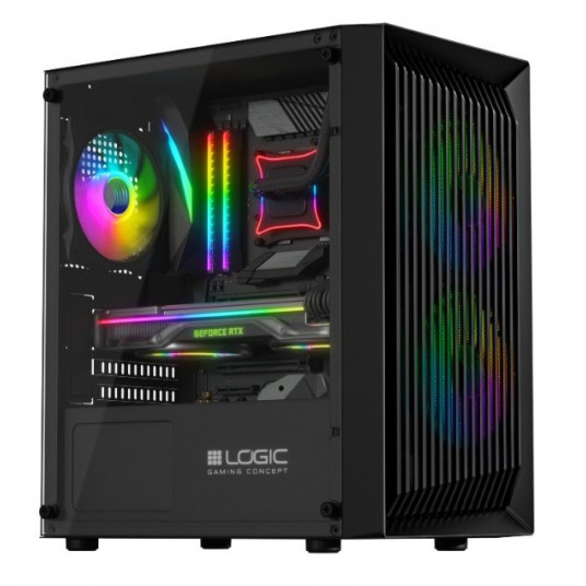 LOGIC ATOS RGB MINI USB 3.0 korpusas BE MAITINIMO