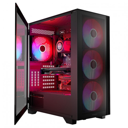 MODECOM kompiuterio korpusas MISTRAL ARGB Flow MIDI USB 3.0 X 2 CYPE-C