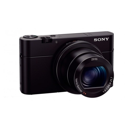 „Sony Cyber-shot DSC-RX100M3“ kompaktiška kamera, 20,1 MP, optinis priartinimas 2,9 x, skaitmeninis priartinimas 11 x, ISO 25600, ekrano įstrižainė 7,62 cm, „Wi-Fi“, vaizdo įrašymas, ličio jonų (ličio jonų), juoda