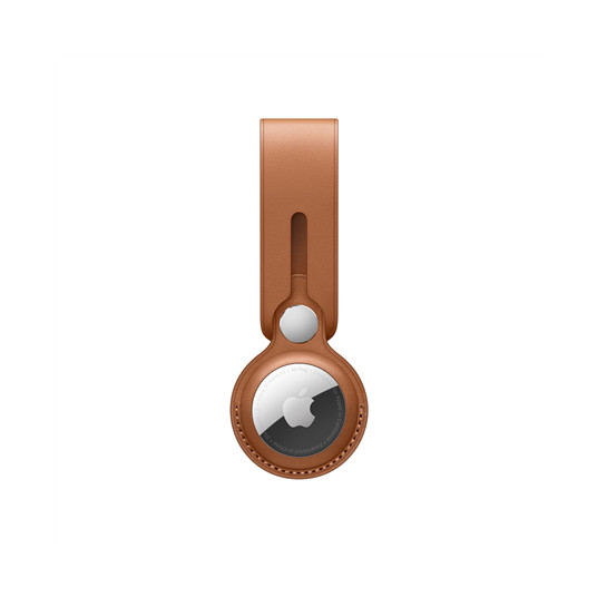 Dėklas Apple AirTag Odinė kilpa - Saddle Brown
