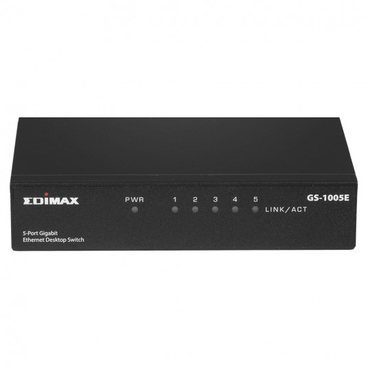 Edimax 5-Port Gigabit Switch GS-1005E Unmanaged, Desktop/Wall mountable, 1 Gbps (RJ-45) ports quantity 5, Power supply type External