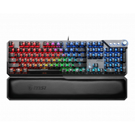 MSI VIGOR GK71 SONIC žaidimų klaviatūra, USB, RGB LED lemputė, JAV, laidinė, juoda