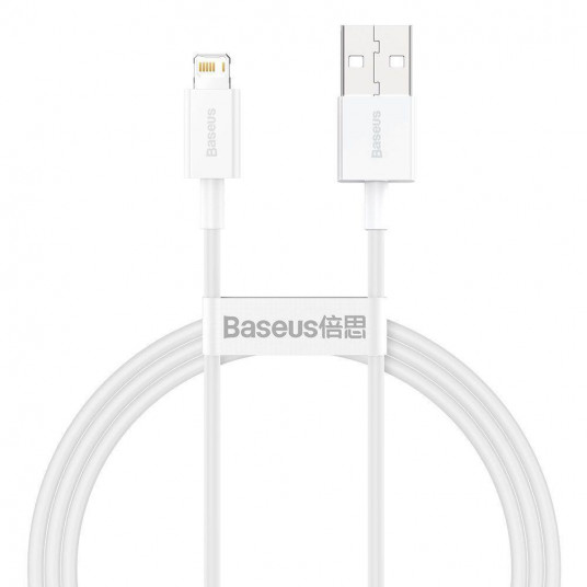 KABELIO ŽAIBAS Į USB 1,5M / WHITE CALYS-B02 BASEUS
