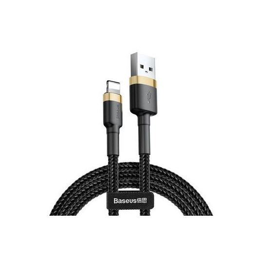 KABELIO ŽAIBAS Į USB 2M/GOLD/BLACK CALKLF-CV1 BASEUS