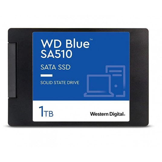 SSD|WESTERN DIGITAL|SA510|1TB|SATA 3,0|Rašymo greitis 510 MB/sek|Nuskaitymo greitis 560 MB/sek|2,5"|TBW 400 TB|MTBF 1750000 valandų|WDS100T3B0A