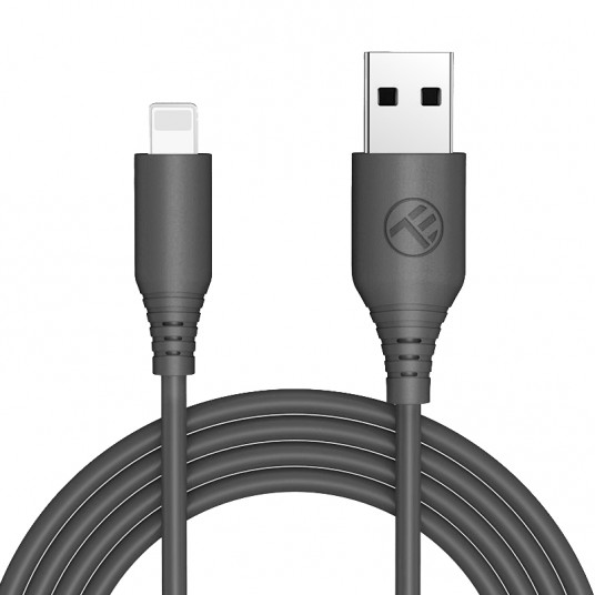 Tellur Silicone USB to Lightning kabelis 1m juodas