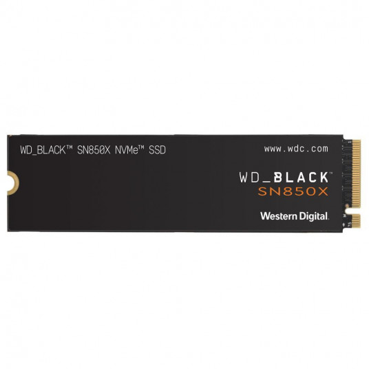 SSD|WESTERN DIGITAL|Juodas SN850X|1TB|M.2|PCIE|NVMe|Rašymo greitis 6300 MB/sek|Nuskaitymo greitis 7300 MB/sek|2,38mm|TBW 600 TB|WDS100T2X0E