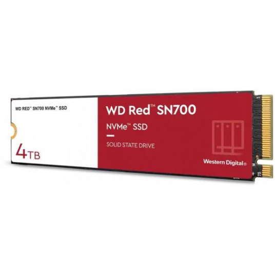 SSD|WESTERN DIGITAL|Red SN700|4TB|M.2|NVMe|Rašymo greitis 3100 MB/sek|Nuskaitymo greitis 3400 MB/sek|TBW 5100 TB|WDS400T1R0C