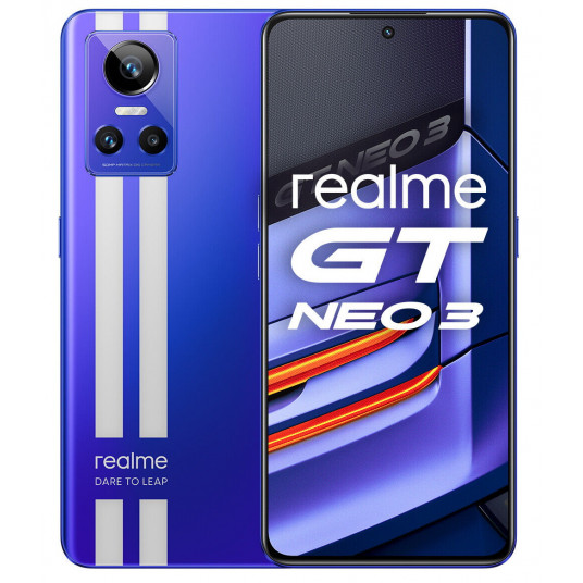 Išmanusis telefonas Realme GT Neo 3 5G 150W 256GB Dual-Sim Nitro Blue
