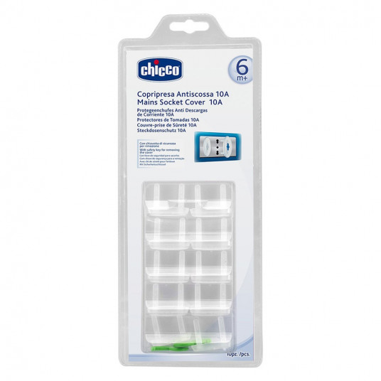 CHICCO apsaugos elektros rozetėms Safe 10vnt 6m+