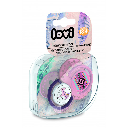 LOVI silikoniniai dinaminiai čiulptukai INDIAN SUMMER, 18 mėn+, 2 vnt., 22/876girl