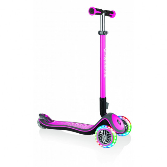 GLOBBER paspirtukas Elite Deluxe Lights, rožinis, 444-410