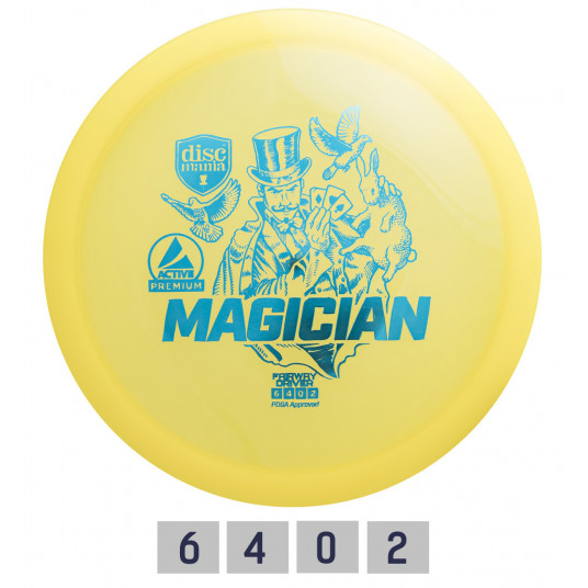 Diskgolfo diskas Fairway Driver MAGICIAN Active Premium Yellow
