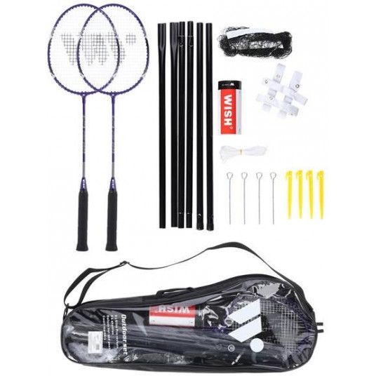 Badmintono rakečių rinkinys Wish ALUMTEC 4466, purpurinis