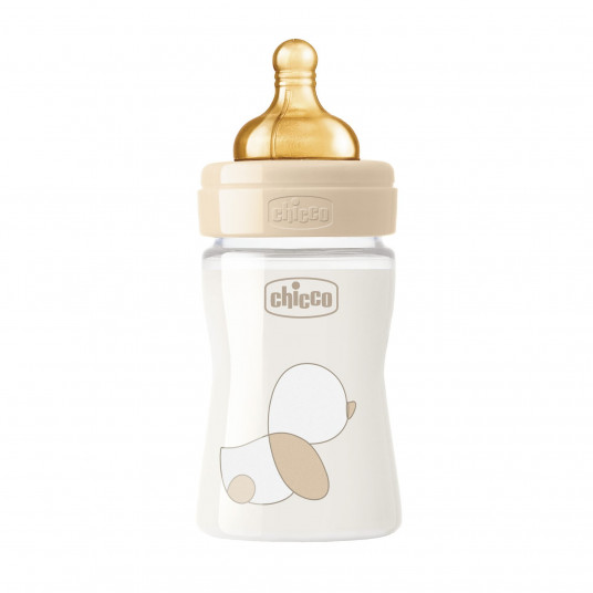 CHICCO Maitinimo buteliukas Original Tuch 150ml, stiklinis, lateksas