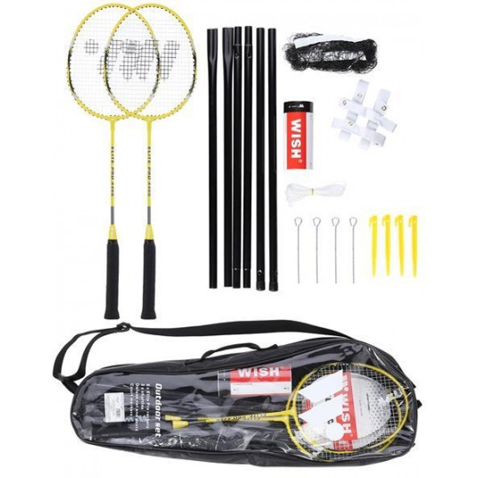 Badmintono rakečių rinkinys Wish ALUMTEC 4466, geltonas