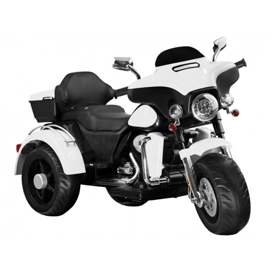 Didelis elektrinis motociklas, baltas