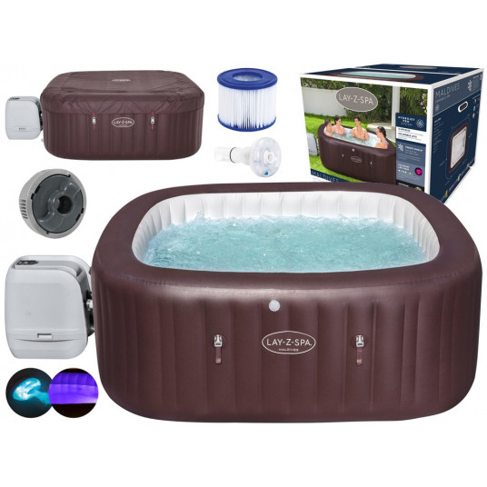 Bestway sūkurinė vonia "Lay-Z-Spa MALDIVES" su LED ir sėdynėmis, 5-7 asmenims