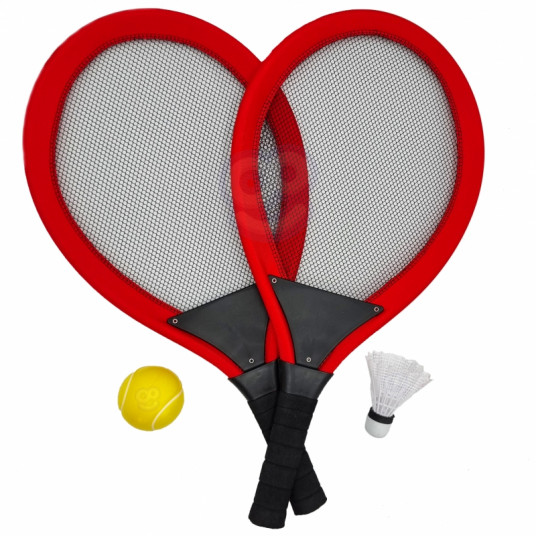 Didelės badmintono raketės vaikams, raudonos