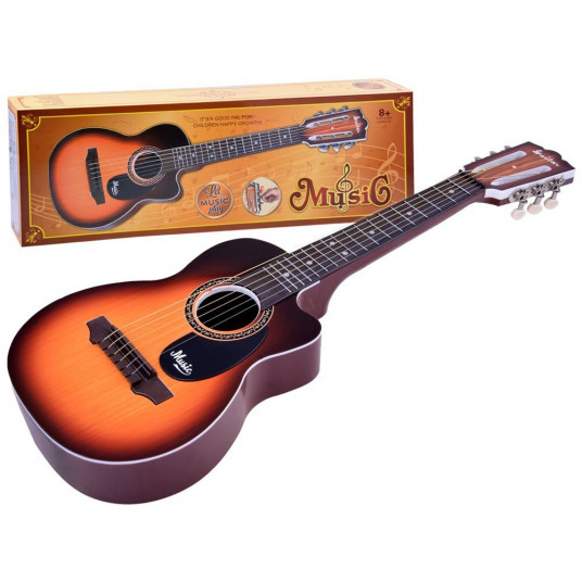 Šešių stygų vaikiška gitara, ruda
