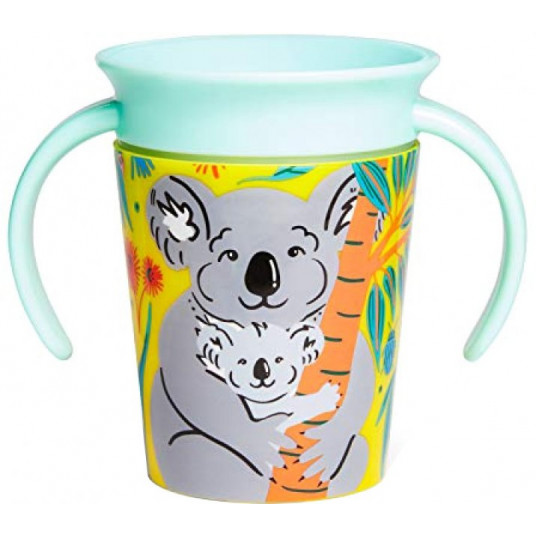 MUNCHKIN mokomasis puodelis su rankenomis, koala, Miracle 360 Wildlove, 6mėn+, 177 ml, 05183201