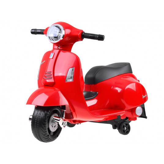 Vaikiškas elektrinis motociklas - Vespa, raudonas