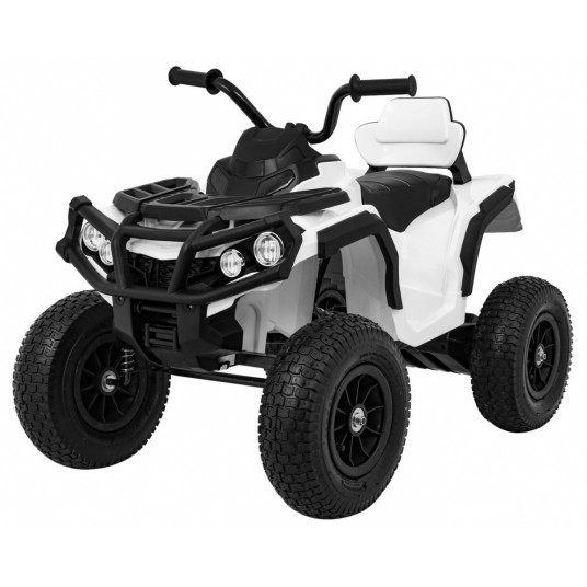 Keturratis Quad ATV su pripučiamomis padangomis, baltas