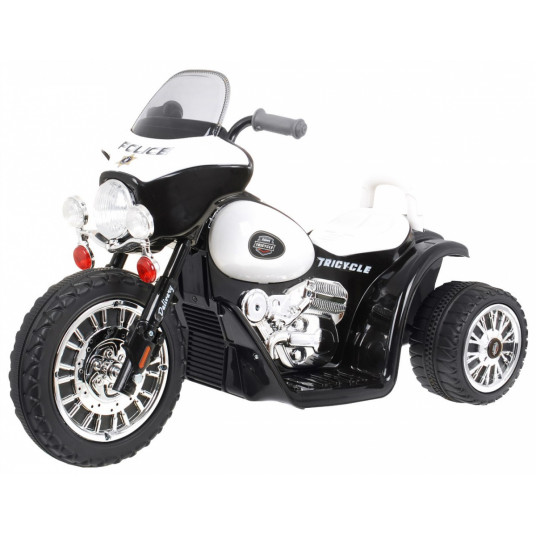 Elektrinis policijos motociklas Harley Davidson, juodas