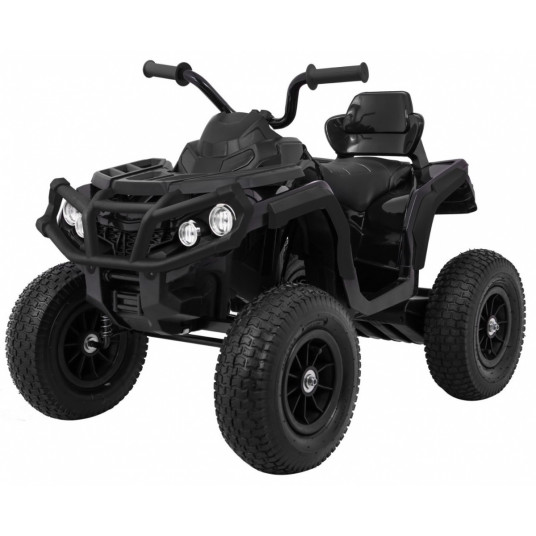 Keturratis Quad ATV su pripučiamomis padangomis, juodas