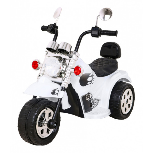 Elektrinis motociklas Hot Chopper, baltas