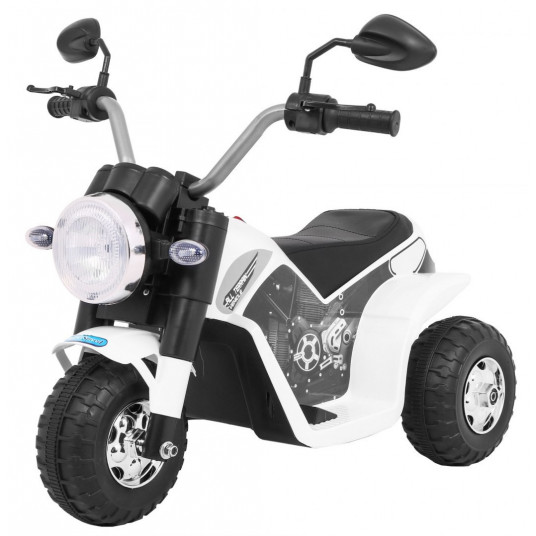 Elektrinis triratis motociklas MiniBike, baltas