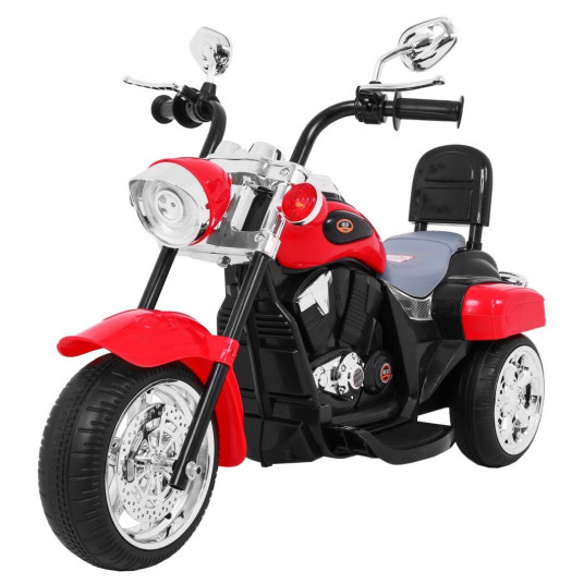 Elektrinis triratis motociklas NightBike Chopper, raudonas