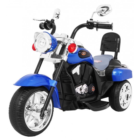 Elektrinis triratis motociklas NightBike Chopper, mėlynas