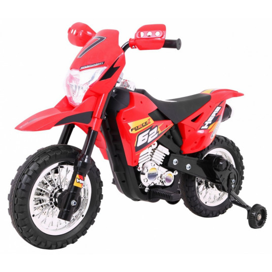 Elektrinis krosinis motociklas, raudonas