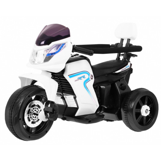 Elektrinis triratis motociklas Pusher, baltas