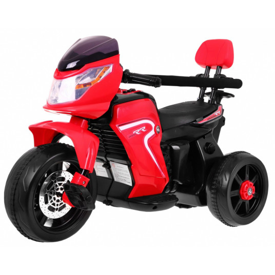 Elektrinis triratis motociklas Pusher, raudonas