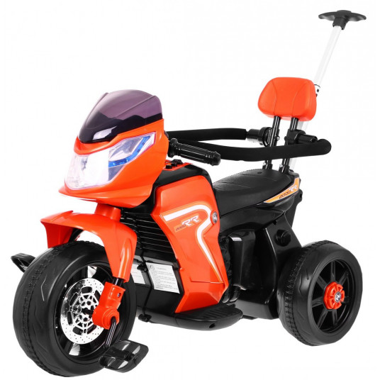 Elektrinis triratis motociklas Pusher, oranžinis
