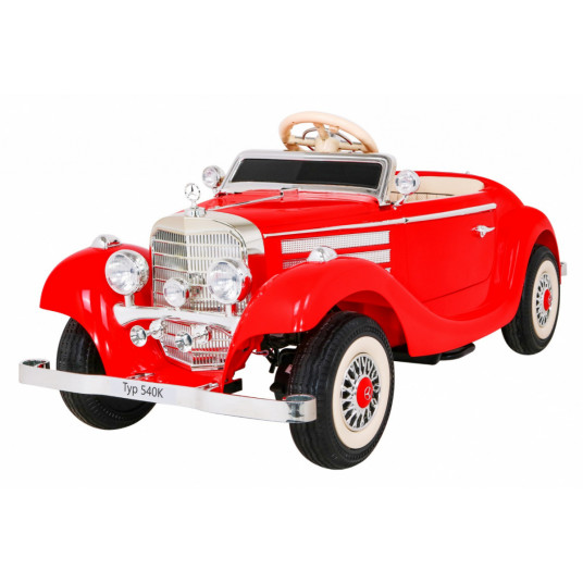 Elektromobilis Mercedes Benz Retro Type 540A, raudonas