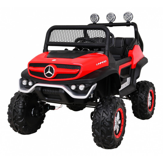 Elektromobilis Mercedes BENZ UNIMOG, raudonas