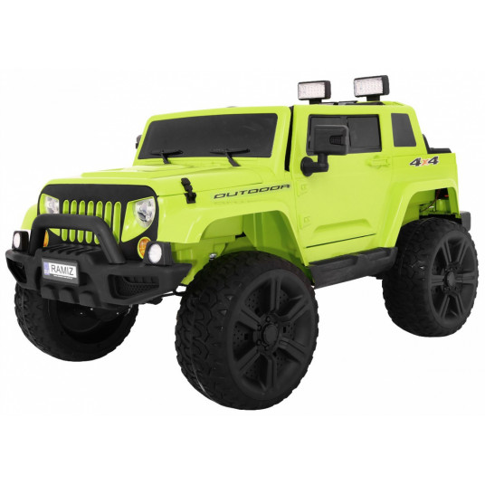 Elektromobilis Jeep 4x4, žalias