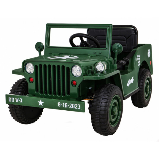 Elektromobilis Retro Military, žalias