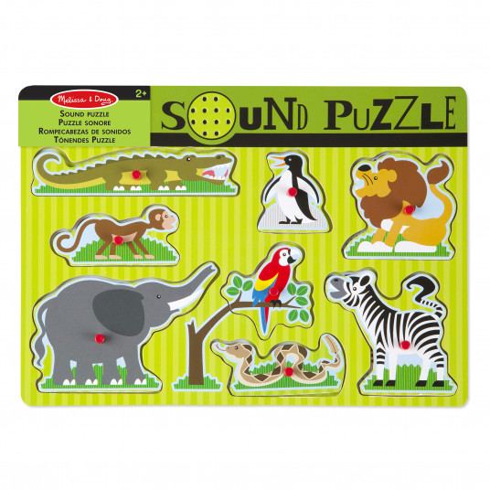 MELISSA & DOUG Dėlionė su garsais „Zoologijos sodas“