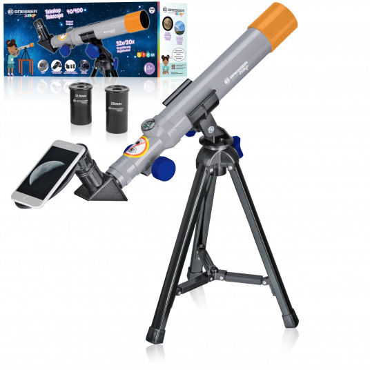 Vaikiškas teleskopas, kurio objektyvo skersmuo 40 mm BRESSER JUNIOR